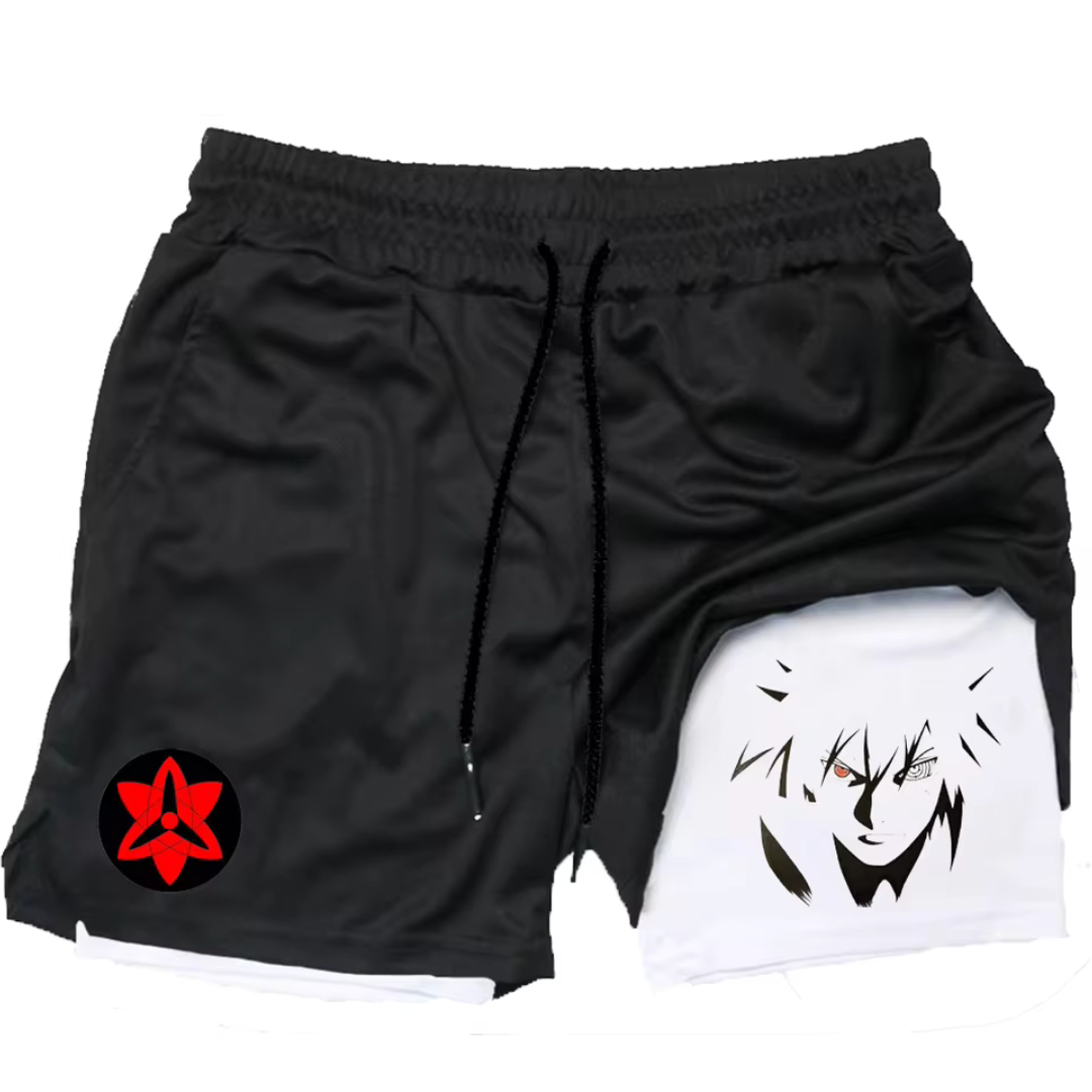 Men's Naruto Print Panel Shorts