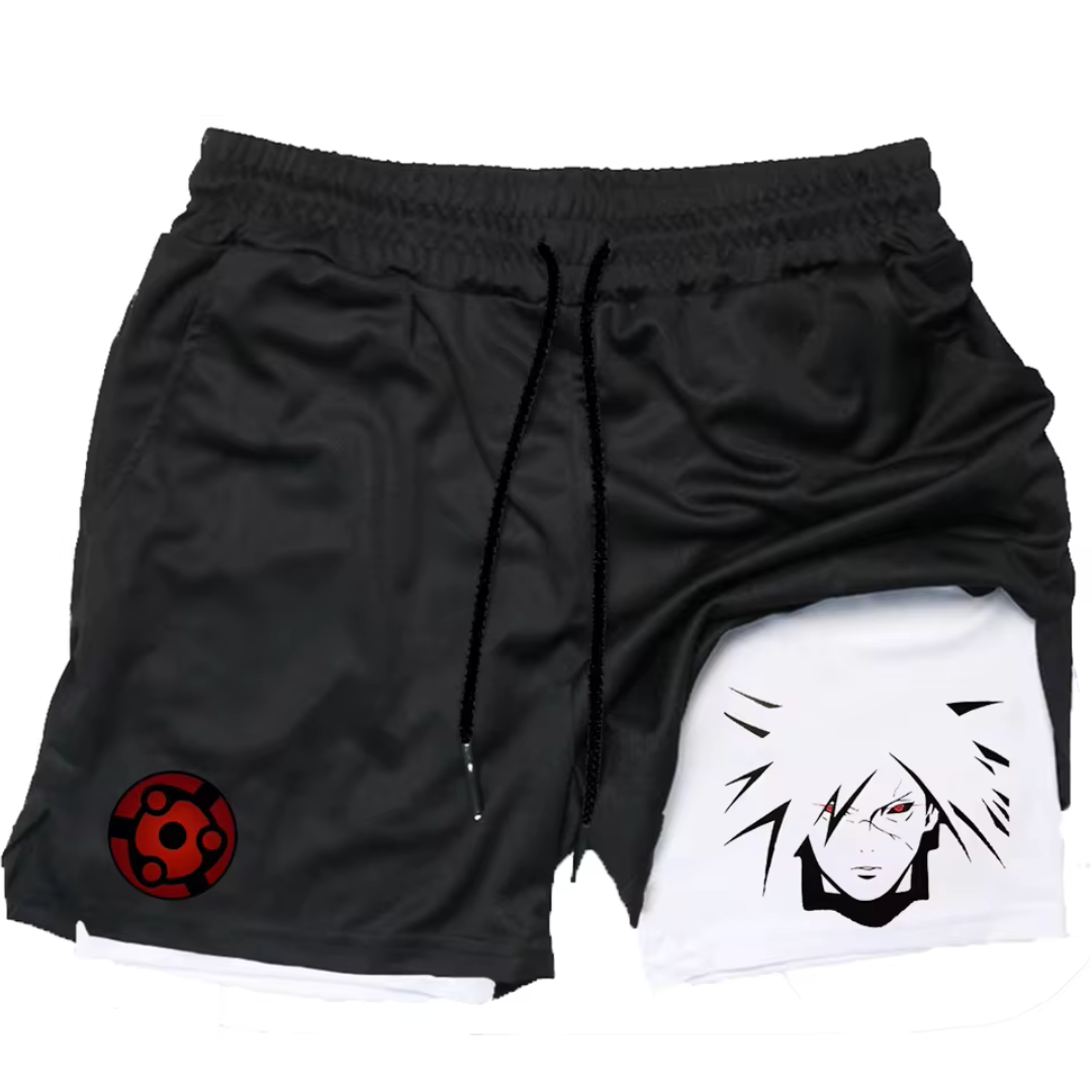 Men's Naruto Print Panel Shorts