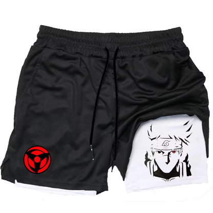 Men's Naruto Print Panel Shorts