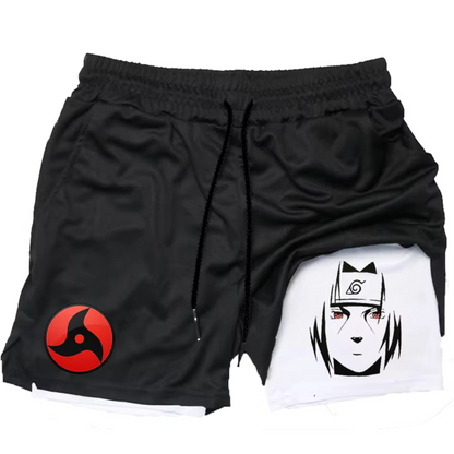Men's Naruto Print Panel Shorts