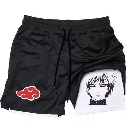 Men's Naruto Print Panel Shorts
